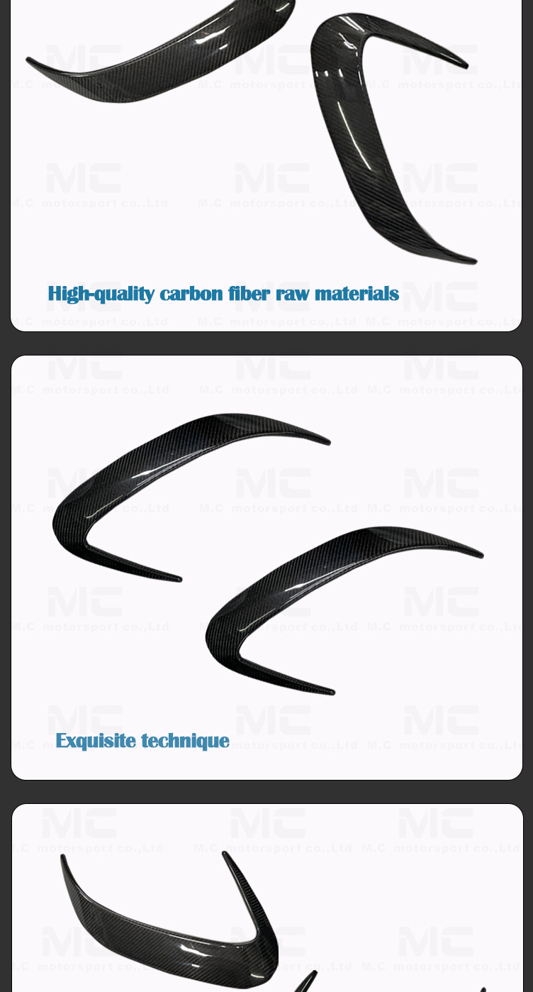For Mercedes Benz GT63 Brab Style Carbon Fiber Rear Canards 2019+