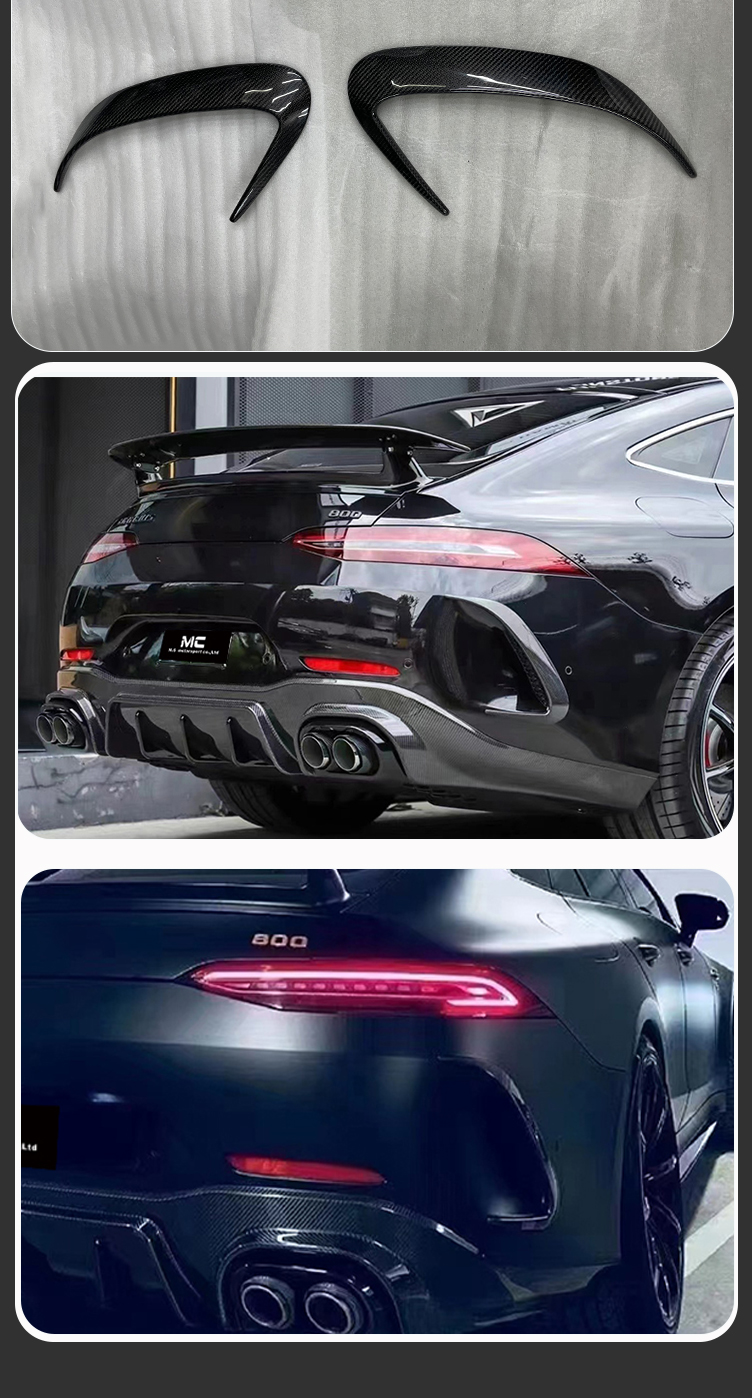 For Mercedes Benz GT63 Brab Style Carbon Fiber Rear Canards 2019+