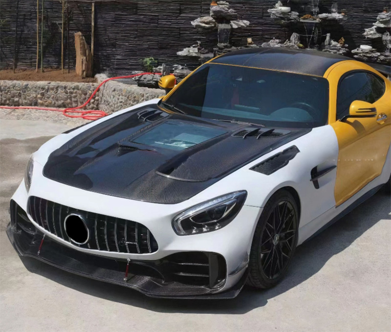 For Mercedes Benz AMG GT Half Carbon Fiber Front Bumper 2016+
