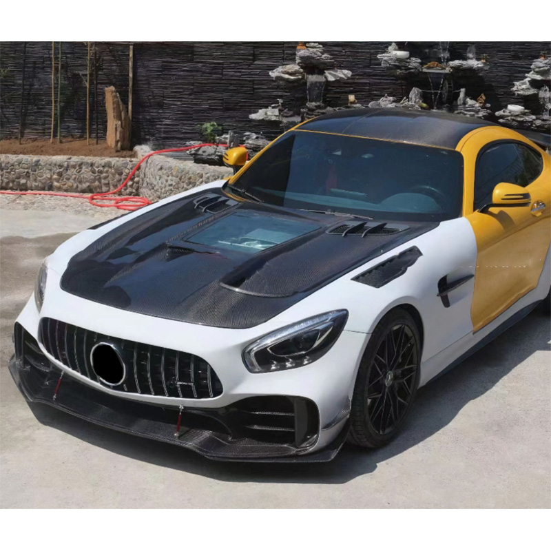 For Mercedes Benz AMG GT Half Carbon Fiber Front Bumper 2016+