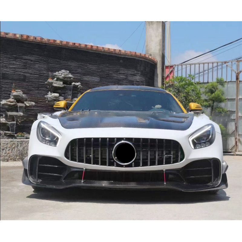 For Mercedes Benz AMG GT Half Carbon Fiber Front Bumper 2016+
