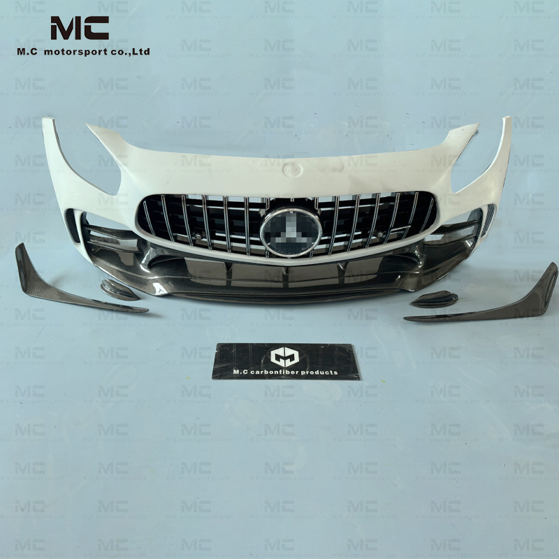 For Mercedes Benz AMG GT Half Carbon Fiber Front Bumper 2016+