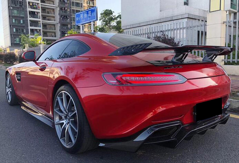 For Mercedes Benz AMG GT R Style Carbon Fiber Rear Diffuser 2016+