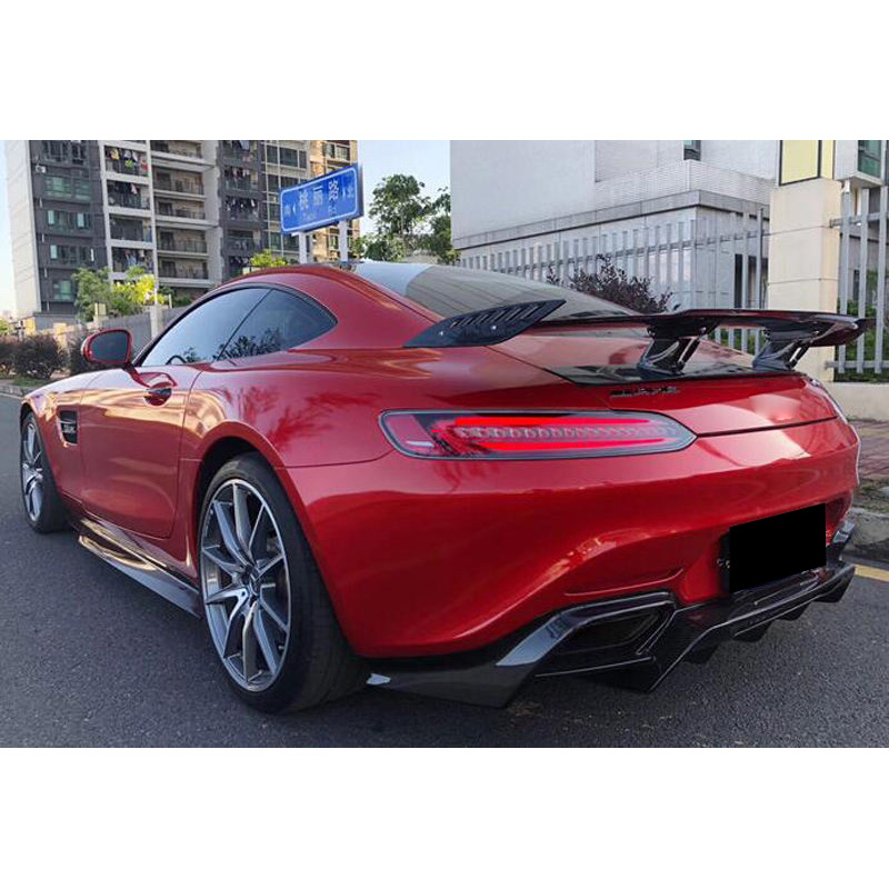 For Mercedes Benz AMG GT R Style Carbon Fiber Rear Diffuser 2016+