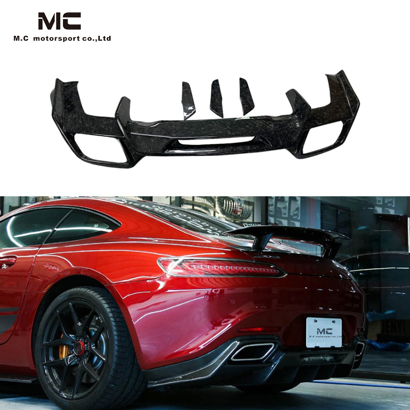 For Mercedes Benz AMG GT R Style Carbon Fiber Rear Diffuser 2016+