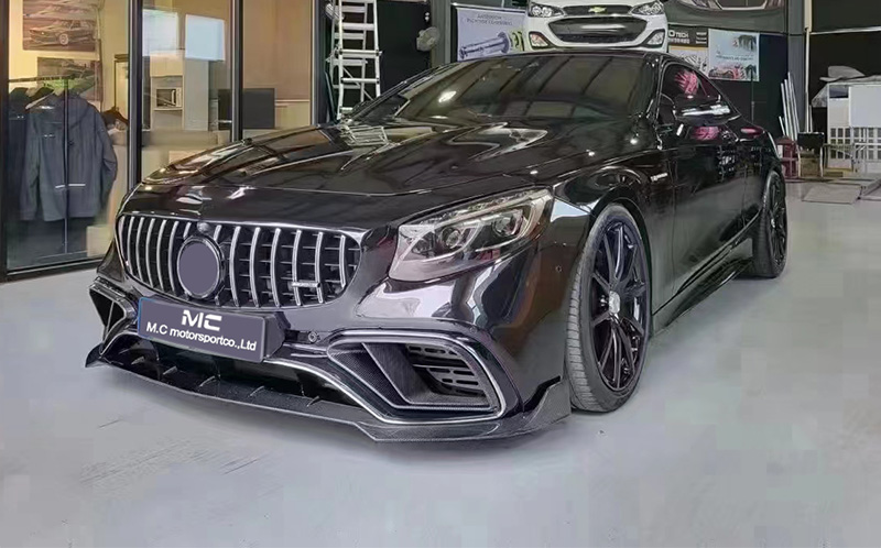 For Mercedes Benz C217 Brabus Style Dry Carbon Fiber Body Kit 2014-2019
