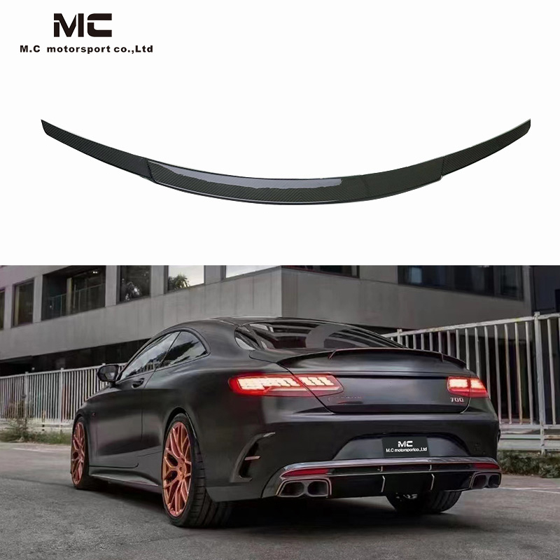 For Mercedes Benz C217 Brabus Style Dry Carbon Fiber Spoiler 2014-2019