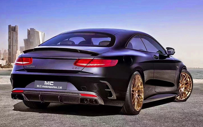 For Mercedes Benz C217 Brabus Style Dry Carbon Fiber Spoiler 2014-2019