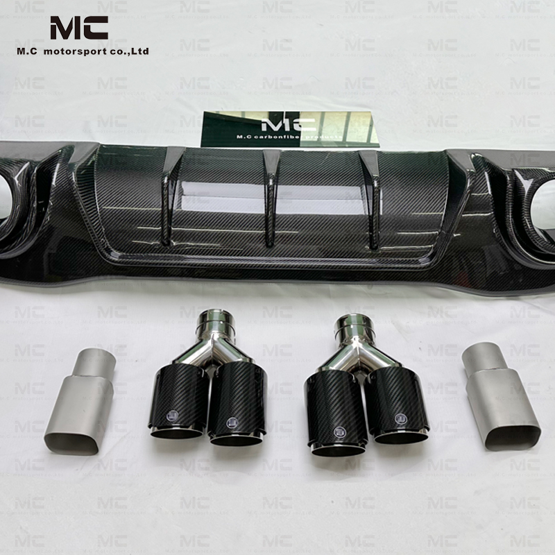 For Mercedes Benz GT50 GT63 Brabus Style Carbon Fiber Rear Diffuser + Tail Throat 2019+