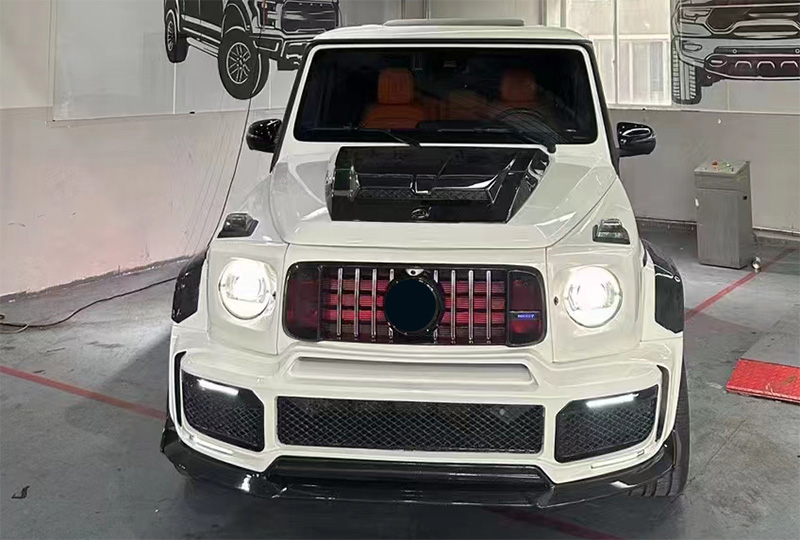 For Mercedes Benz W464 Brabus Style G900 Dry Carbon Fiber Front Lip 2019+