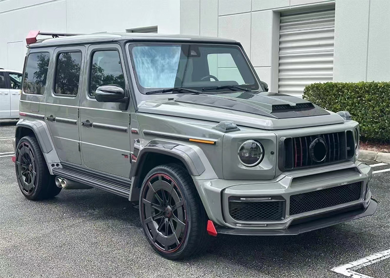 For Mercedes Benz W464 Brabus Style G900 Dry Carbon Fiber Front Lip 2019+