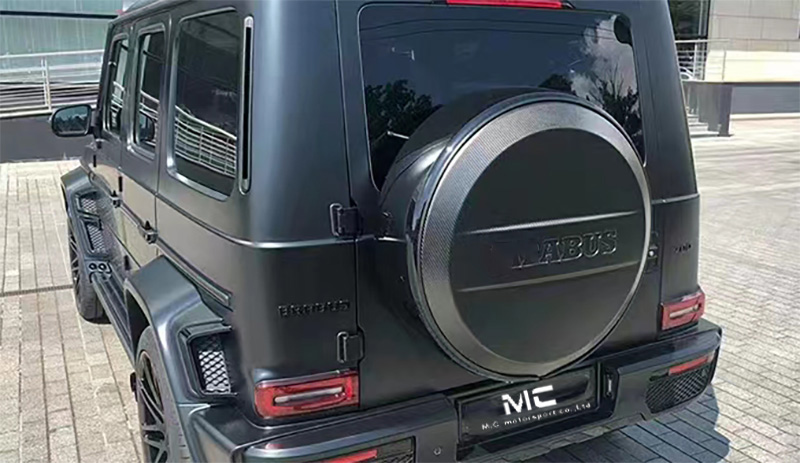 For Mercedes Benz W464 Brabus Style Carbon Fiber Spare Tire Cover 2019--2022
