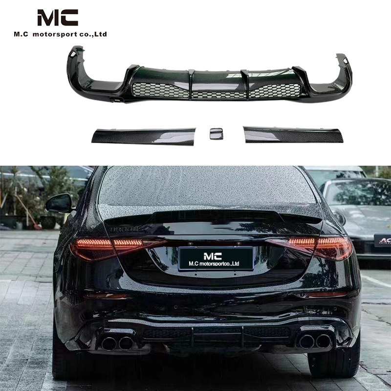 For Mercedes Benz Brabus Style Carbon Fiber Rear Diffuser 2021+