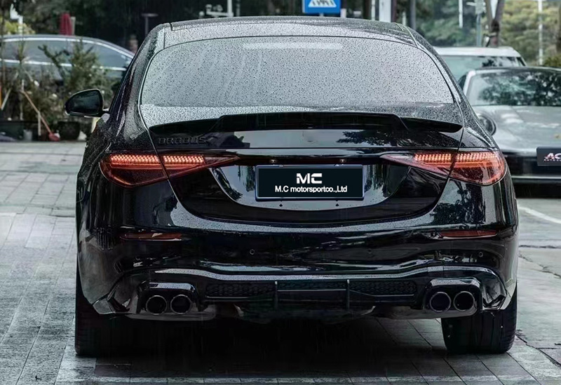 For Mercedes Benz Brabus Style Carbon Fiber Rear Diffuser 2021+