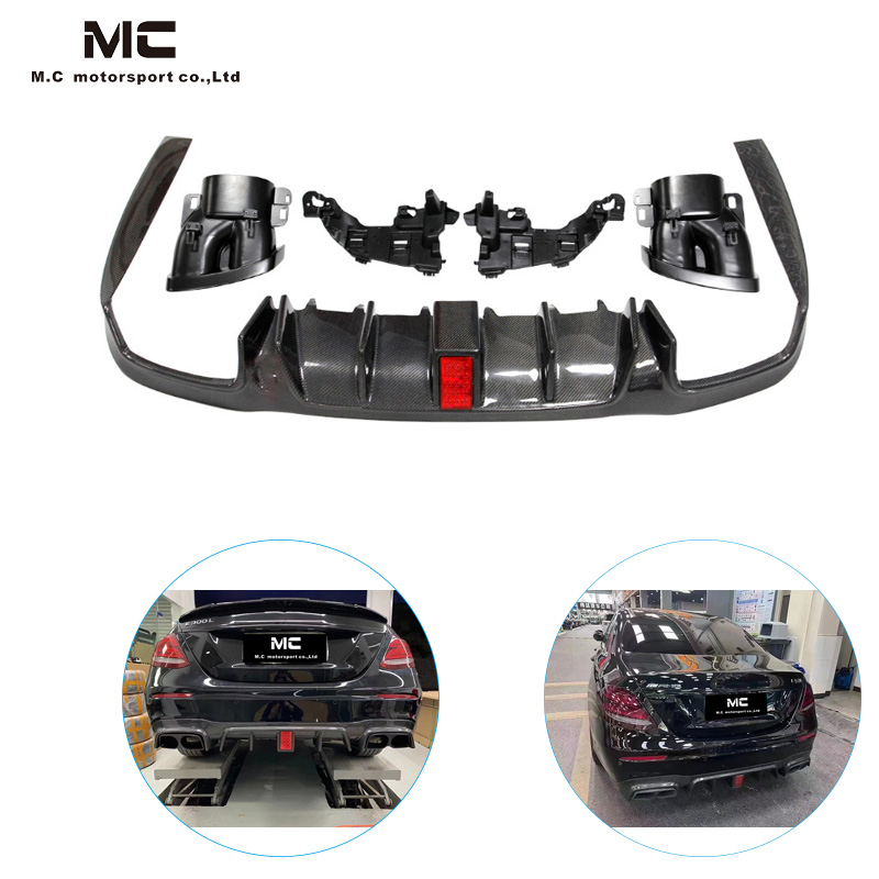 For Mercedes Benz Brabus Style Carbon Fiber Rear Diffuser 2016--2021