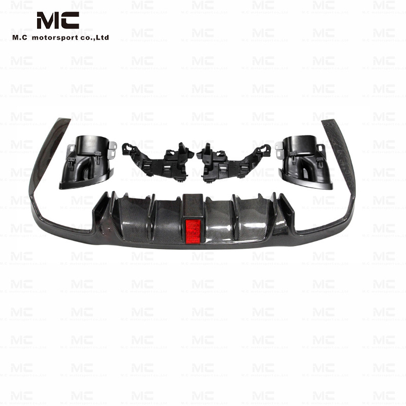 For Mercedes Benz Brabus Style Carbon Fiber Rear Diffuser 2016--2021