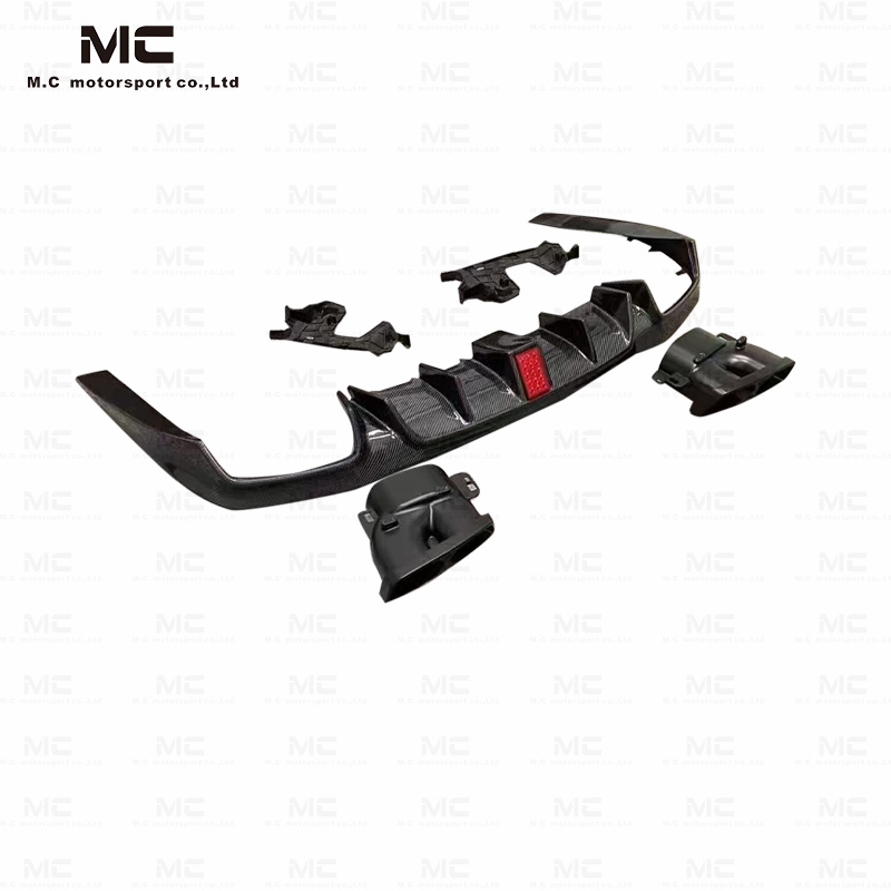 For Mercedes Benz Brabus Style Carbon Fiber Rear Diffuser 2016--2021