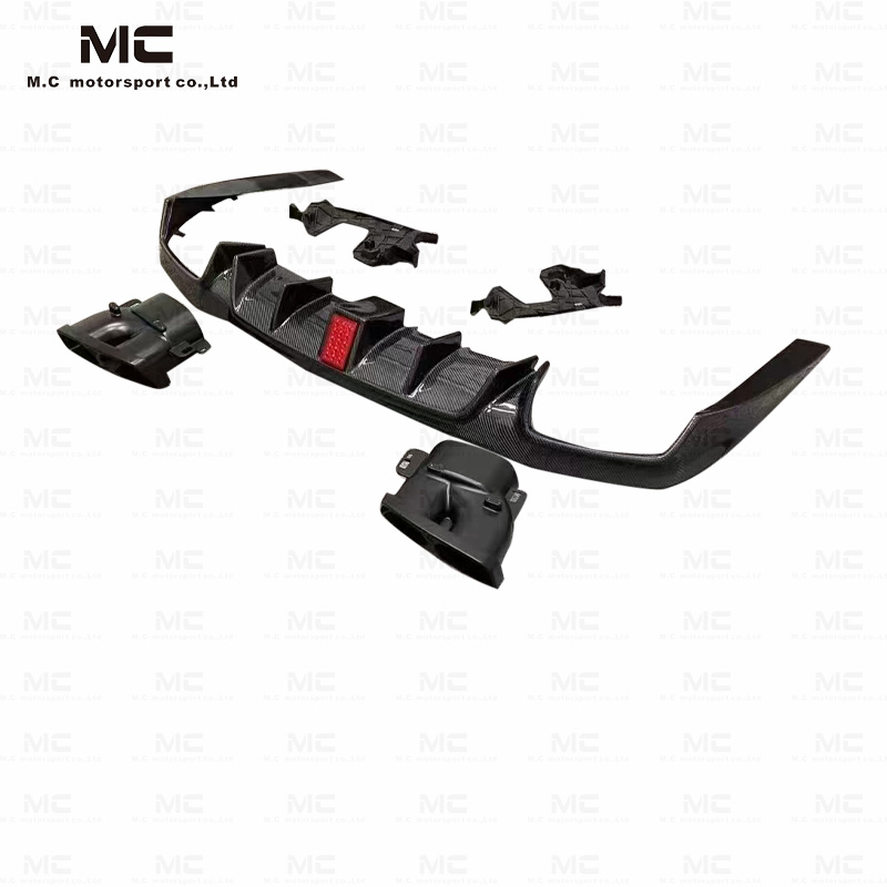 For Mercedes Benz Brabus Style Carbon Fiber Rear Diffuser 2016--2021