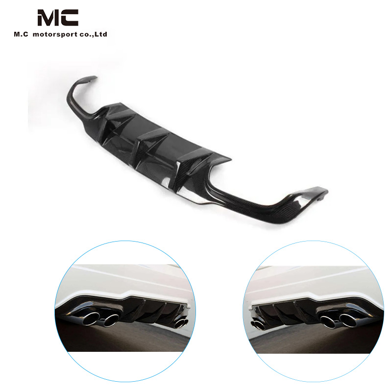 For Mercedes Benz C63 Style Carbon Fiber Rear Diffuser 2010--2014