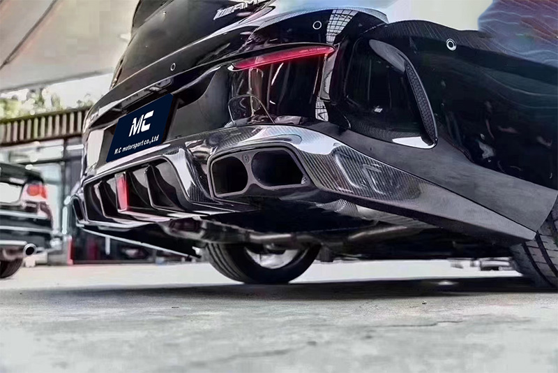 For Mercedes Benz Brabus Style Carbon Fiber Rear Diffuser 2017+
