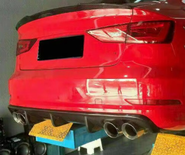For Audi A3 Carbon Fiber Rear Diffuser 2013-2016