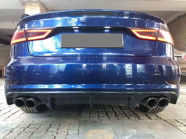 For Audi A3 Carbon Fiber Rear Diffuser 2013-2016