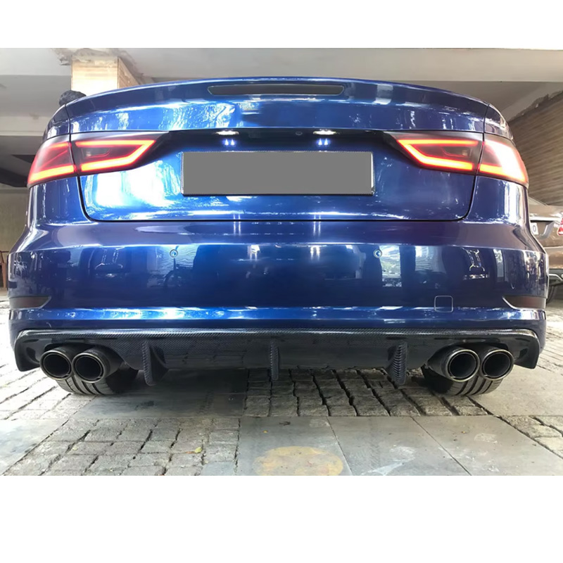 For Audi A3 Carbon Fiber Rear Diffuser 2013-2016