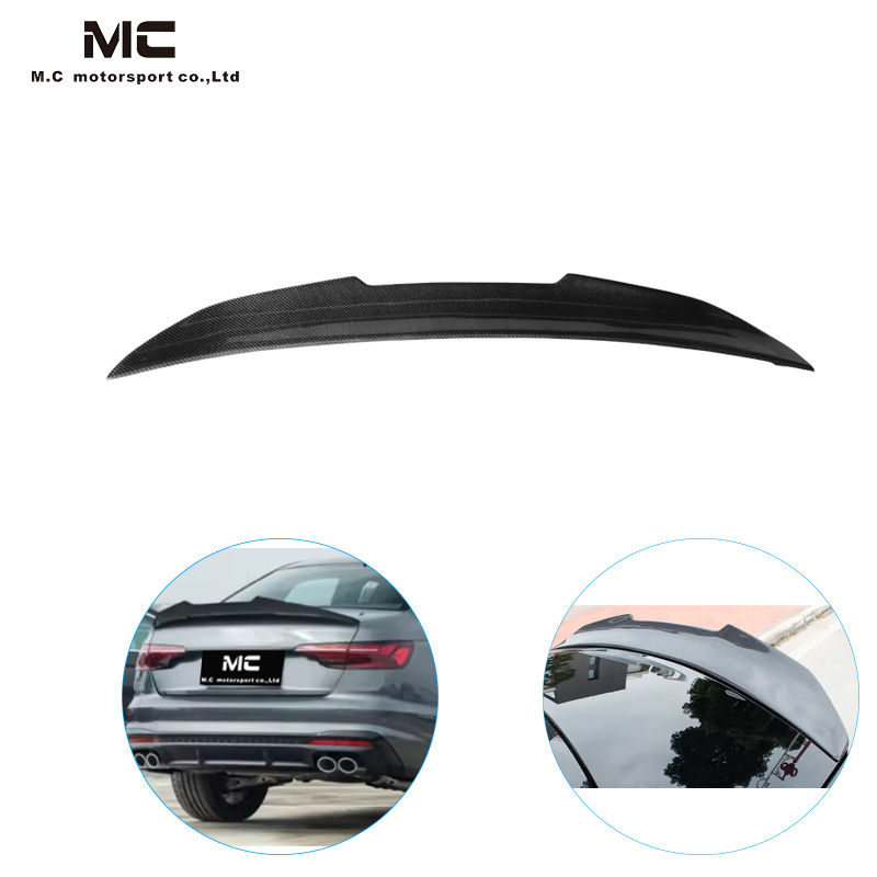 For Audi A4 B8 PSM Style Carbon Fiber Spoiler 2009-2012