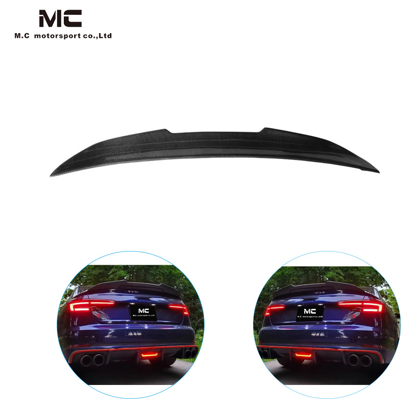 For Audi A4 B9 PSM Style Carbon Fiber Spoiler 2009-2012