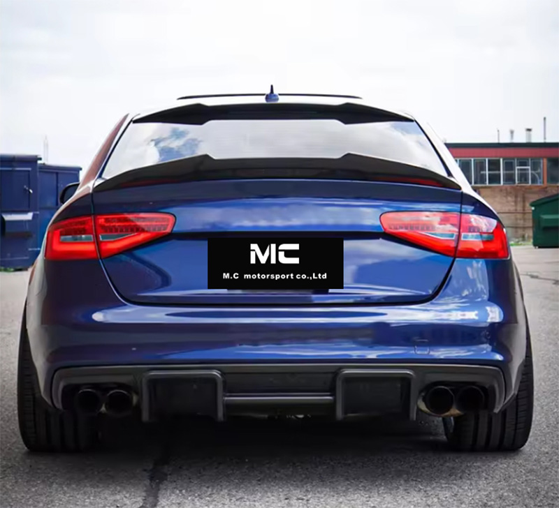 For Audi A5 B8 PSM Style Carbon Fiber Spoiler 2009-2016