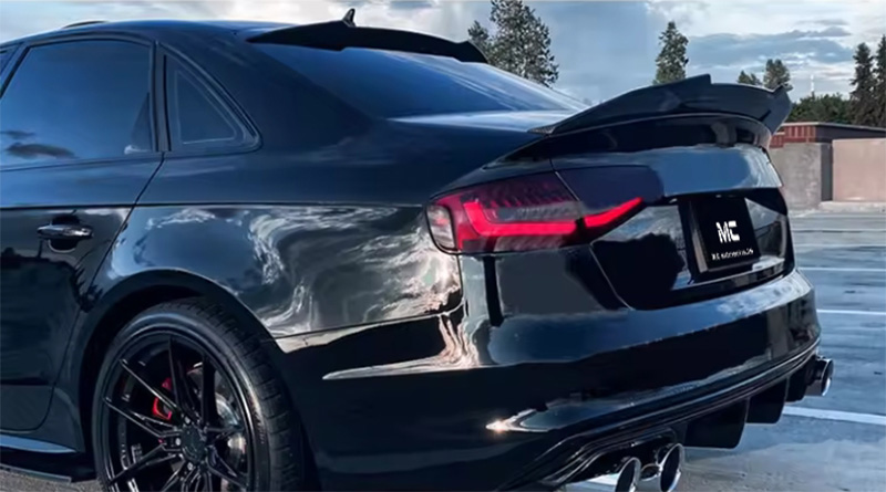 For Audi A5 B8 PSM Style Carbon Fiber Spoiler 2009-2016