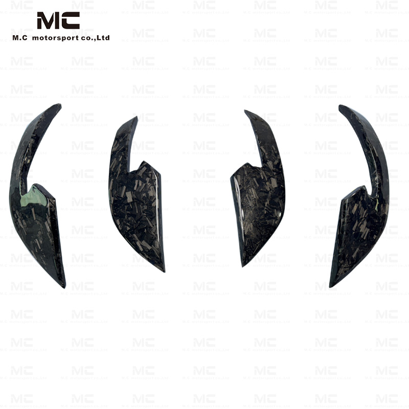For Audi RS Forged Carbon Fiber Front Bumper Canards 2010-2018