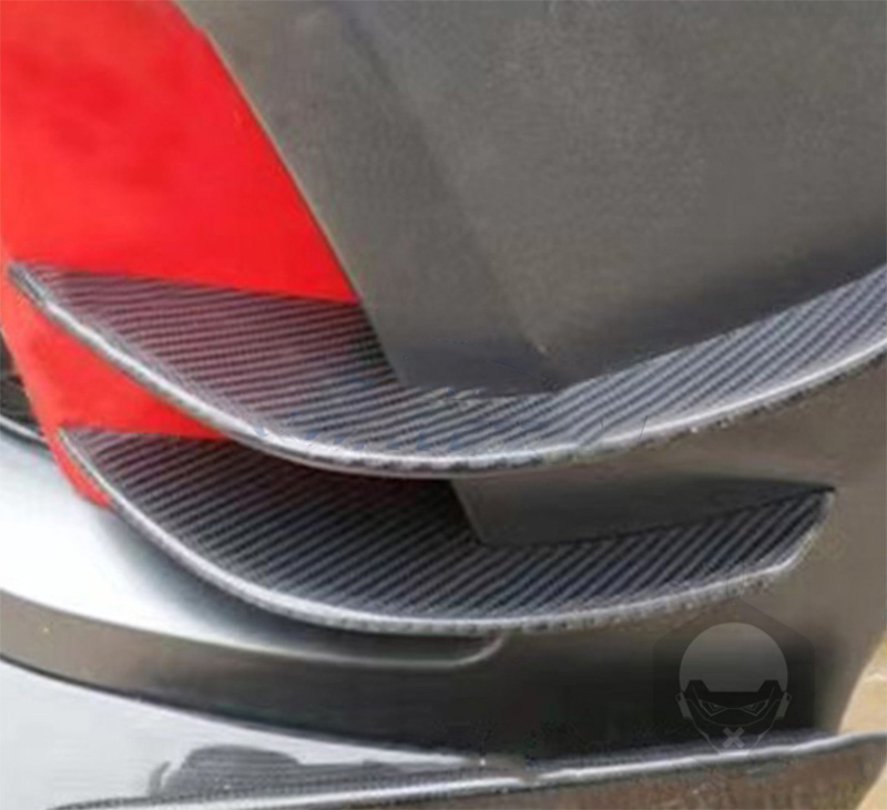 For Audi RS Forged Carbon Fiber Front Bumper Canards 2010-2018