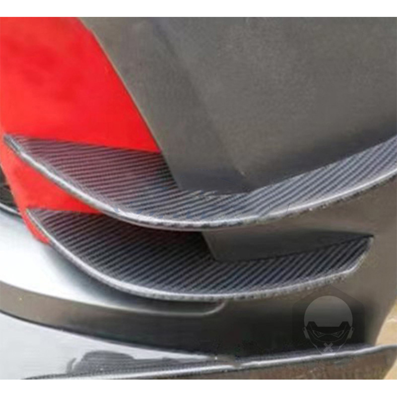For Audi RS Forged Carbon Fiber Front Bumper Canards 2010-2018