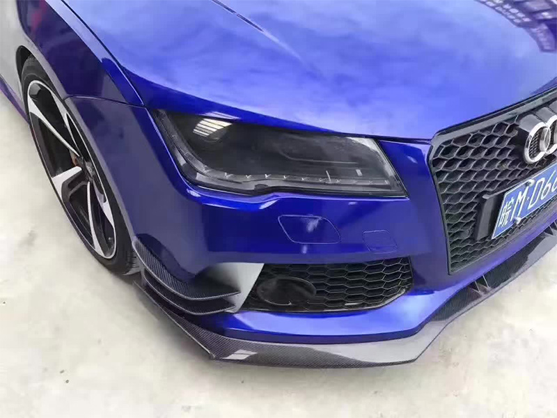 For Audi RS Forged Carbon Fiber Front Bumper Canards 2010-2018