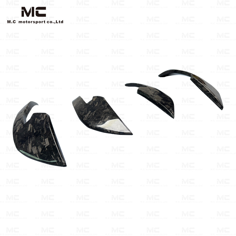 For Audi RS Forged Carbon Fiber Front Bumper Canards 2010-2018