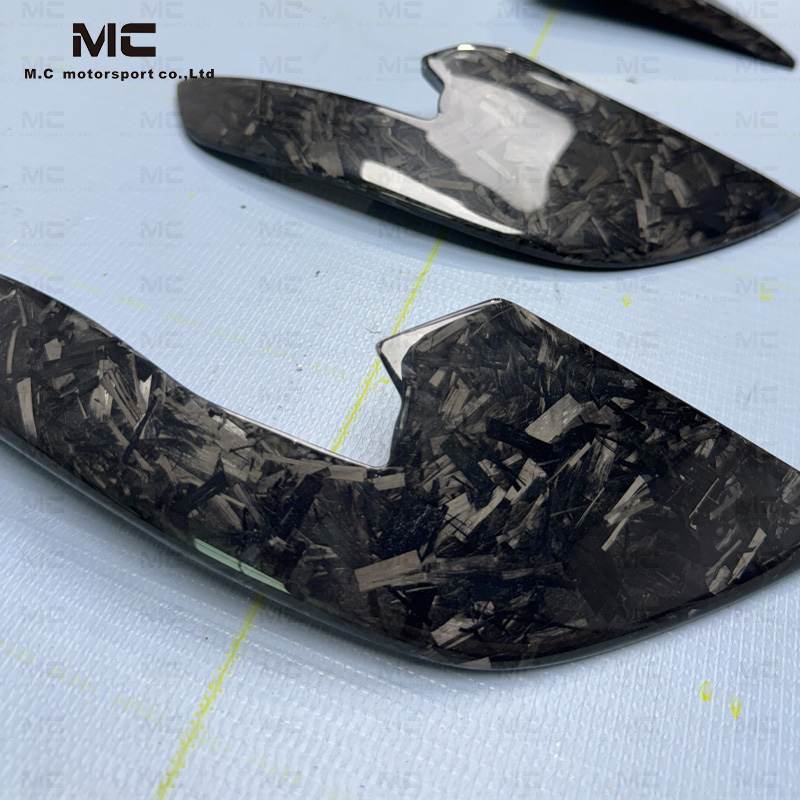 For Audi RS Forged Carbon Fiber Front Bumper Canards 2010-2018