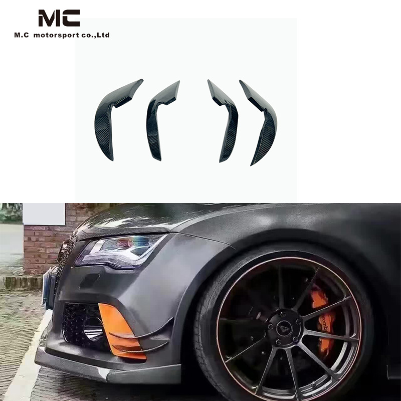 For Audi RS7 Carbon Fiber Front Splitter 2010-2018