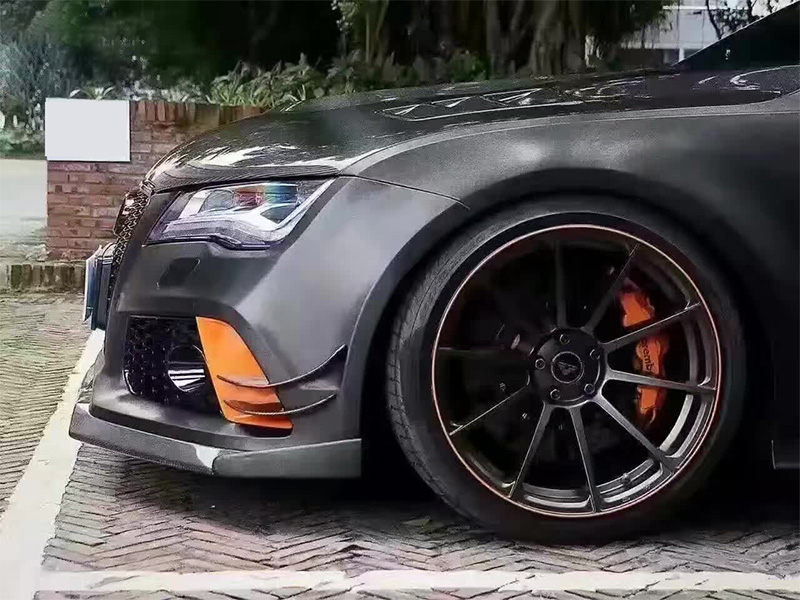 For Audi RS7 Carbon Fiber Front Splitter 2010-2018