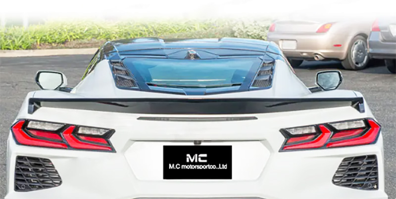 For CHEVROLET Corvette C8 Z51 Style Plastic Spoiler 2020+