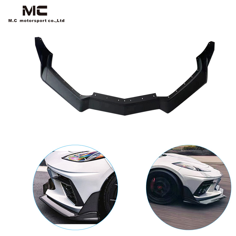 For CHEVROLET Corvette C8 ZR1 ZTK Style Plastic Front Lip 2020+