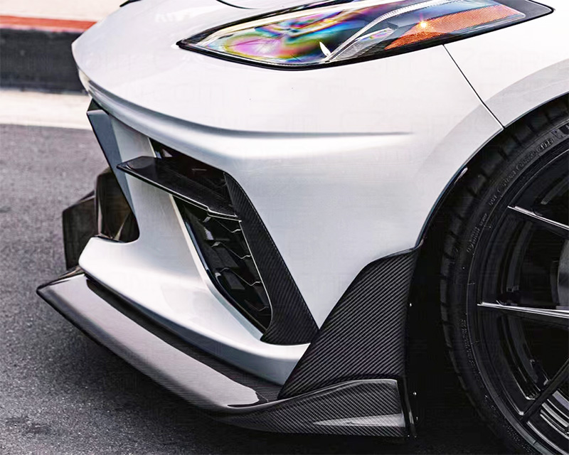 For CHEVROLET Corvette C8 ZR1 ZTK Style Plastic Front Lip 2020+