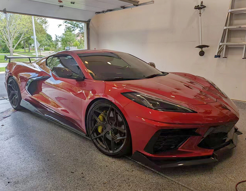 For CHEVROLET Corvette C8 Dry Carbon Fiber Body Kit 2020+