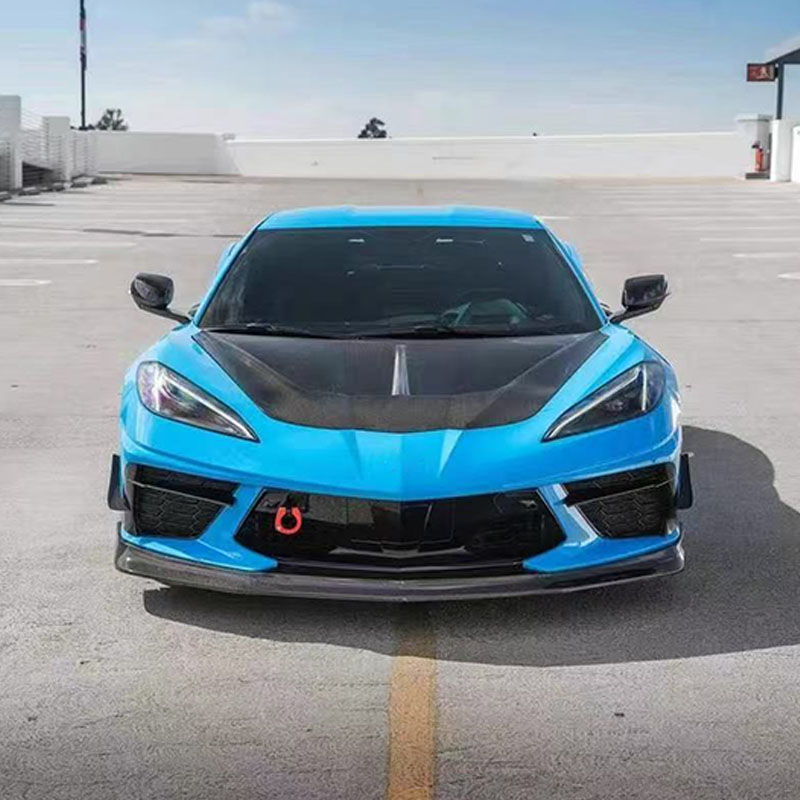For CHEVROLET Corvette C8 ST Style Carbon Fiber Hood 2020+