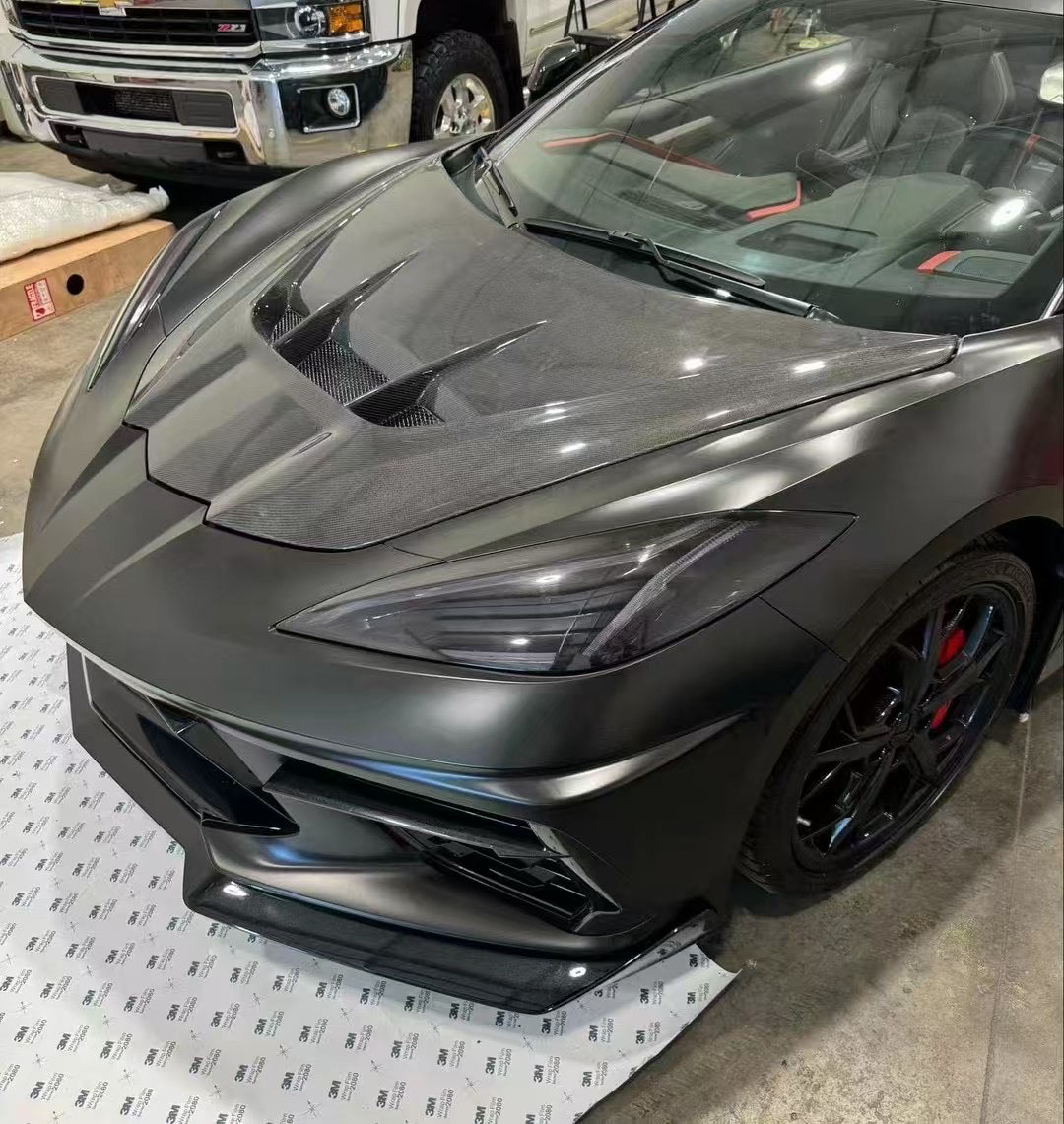 For CHEVROLET Corvette C8 ZR1-1 Style Carbon Fiber Hood 2020+