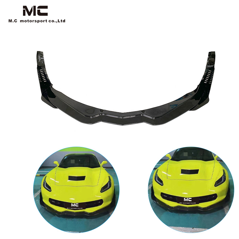 For CHEVROLET Corvette C7 ZR1 Style Plastic Front Lip 2014-2017
