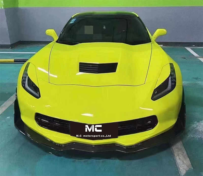 For CHEVROLET Corvette C7 ZR1 Style Plastic Front Lip 2014-2017
