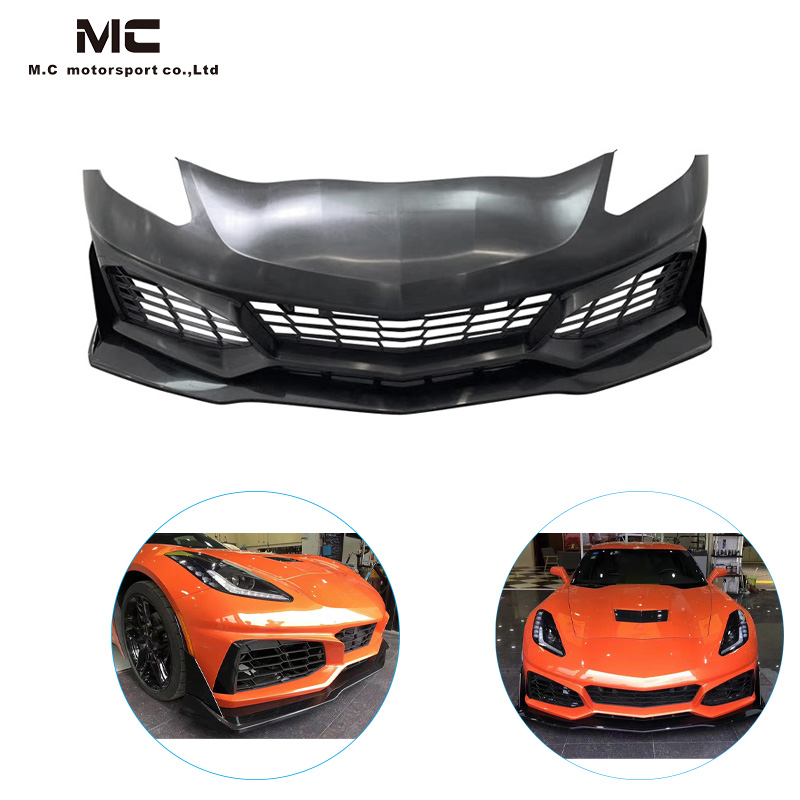 For CHEVROLET Corvette C7 ZR1 Style Plastic Front Bumper 2014-2017