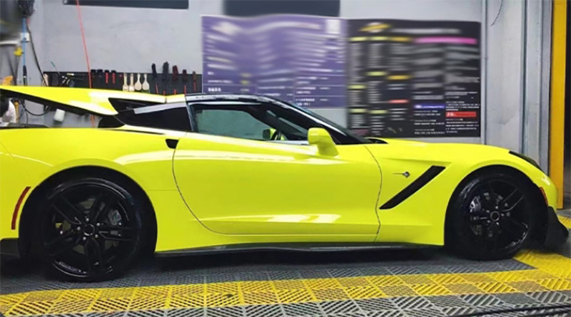 For CHEVROLET Corvette C7 Sport Style Plastic Side Skirts 2014-2017