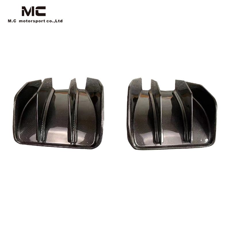 For CHEVROLET Corvette C7 2PCS Style Carbon Fiber Rear Diffuser 2014-2019
